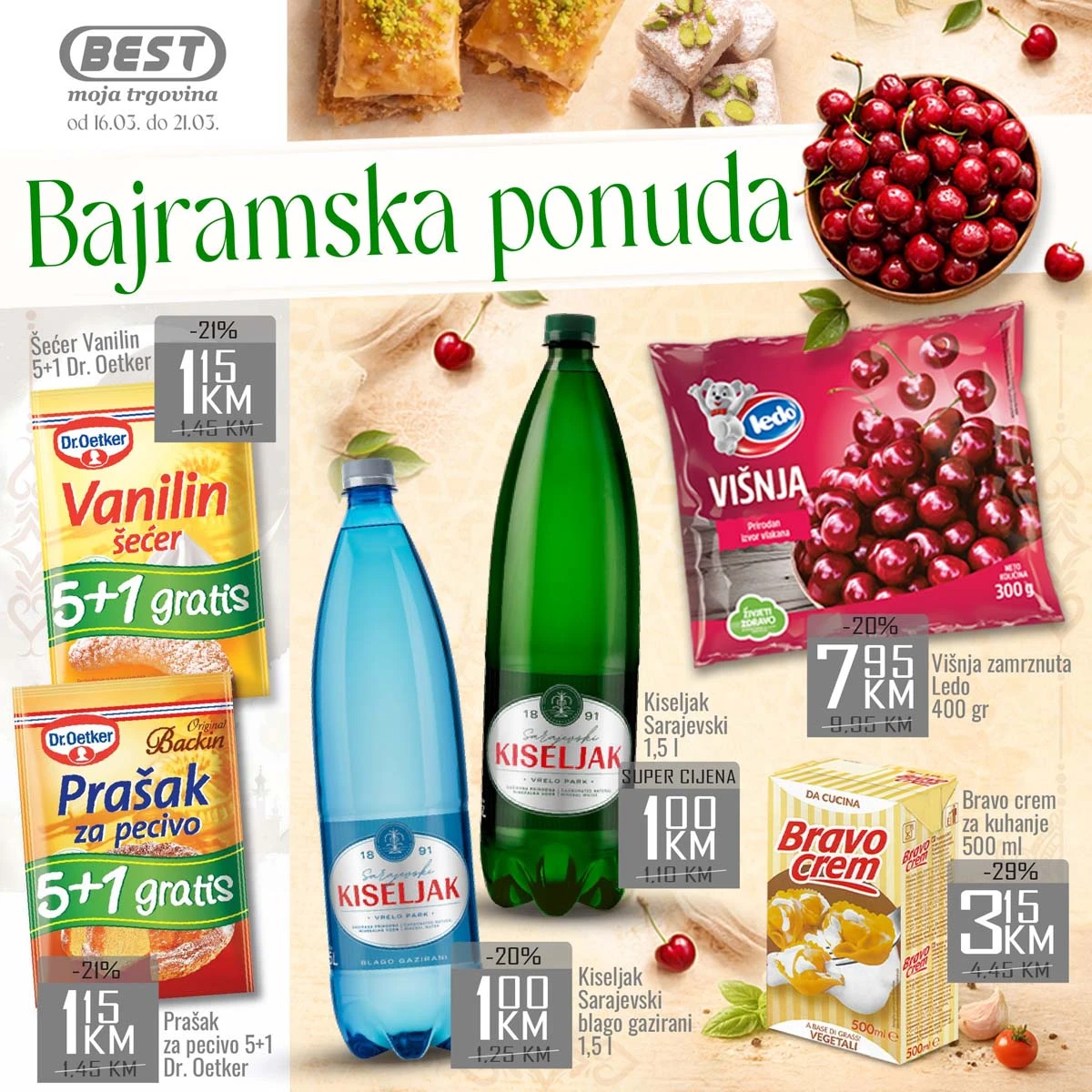 UTD BEST Bajramska akcija katalog – prehrana, piće i higijena sniženja do 21. marta 2026 prva strana