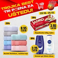Best Akcija Tri poena za uštedu sniženja do 26.10.2025