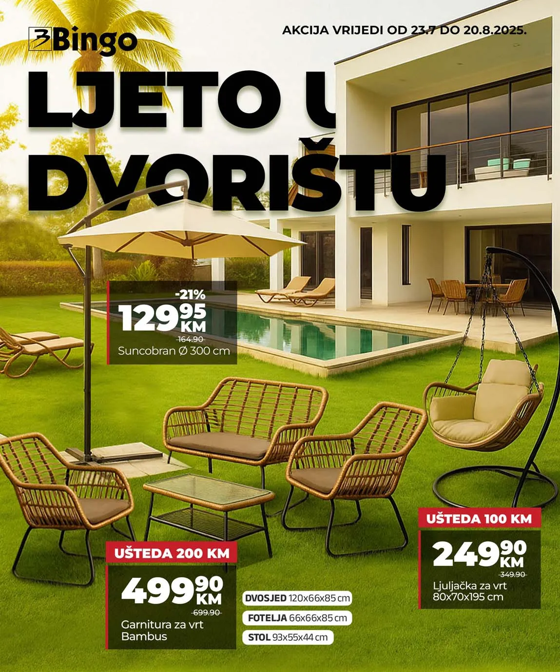 BINGO AKCIJA LJETO U DVORIŠTU sniženja do 20.08.2025