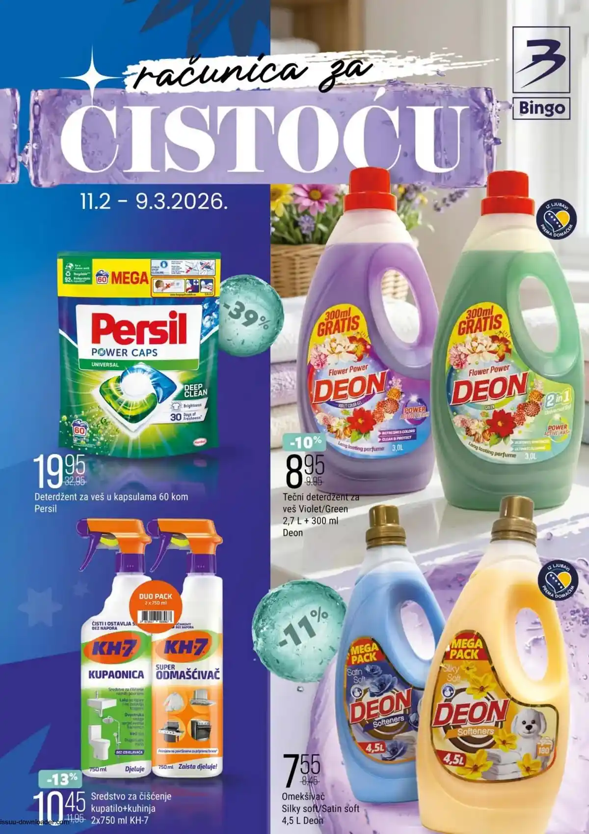 Bingo katalog kozmetike Njega na prvom mjestu strana 13 – sniženja proizvoda za ličnu higijenu, kozmetiku i sredstva za pranje