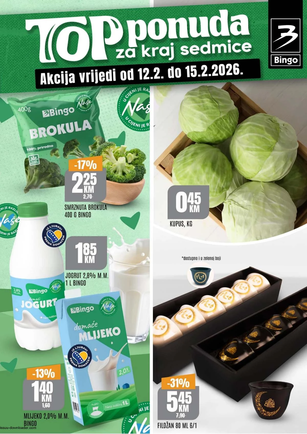 Bingo vikend akcija katalog strana 1 do 15. februara 2026