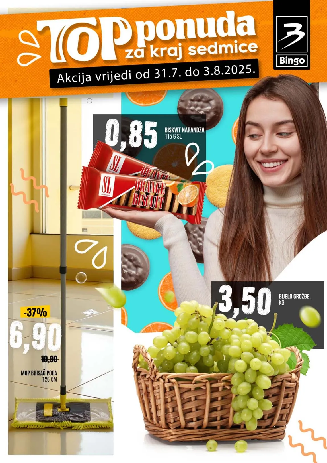 Bingo akcija Top ponuda za kraj sedmice sniženja do 03.08.2025.