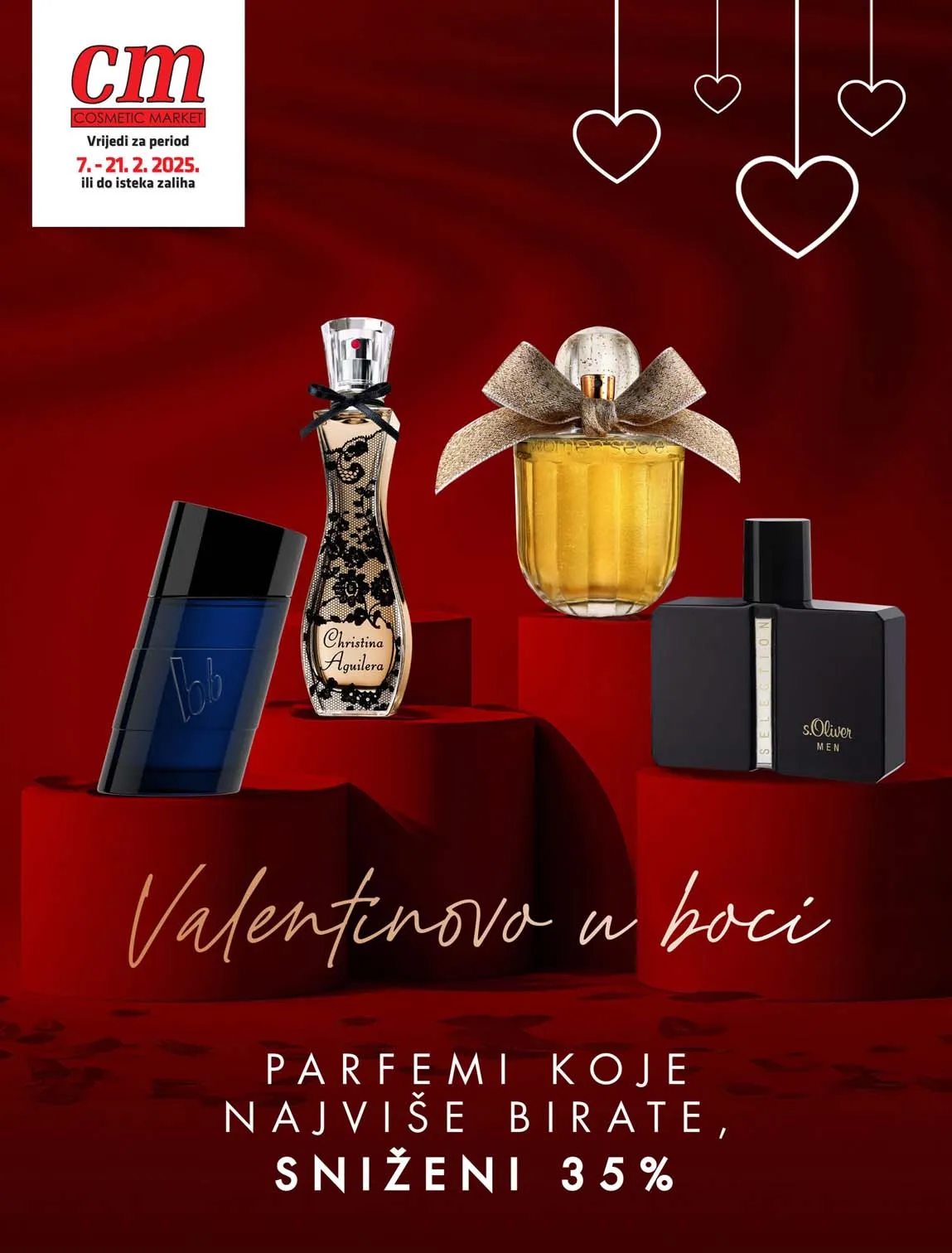 CM Cosmetic market Akcija Katalog valentinovo u boci sniženja do 21.02.2025