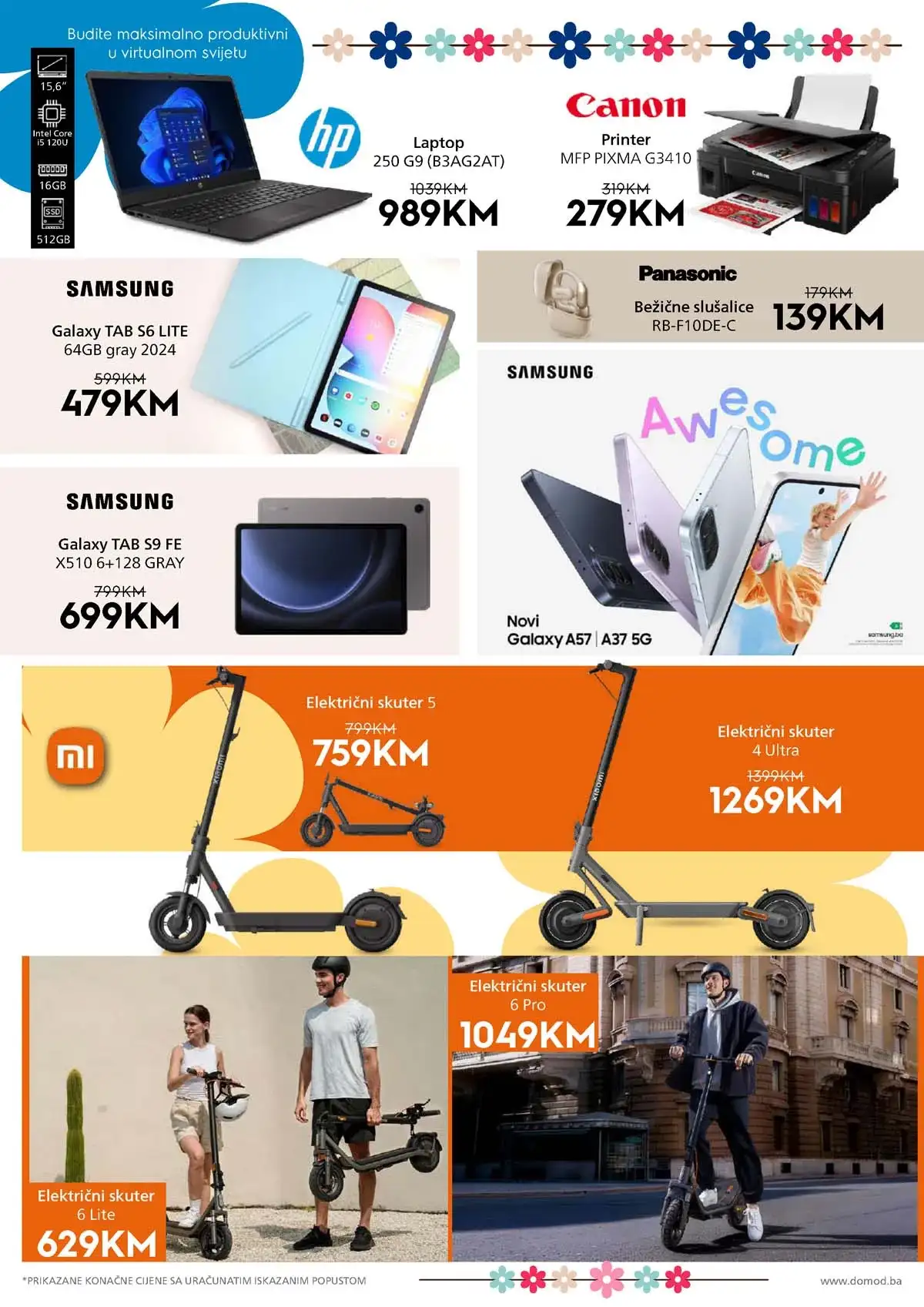 DOMOD katalog strana 4 – sniženja tehnike, bijele tehnike i kućnih aparata Bosna i Hercegovina