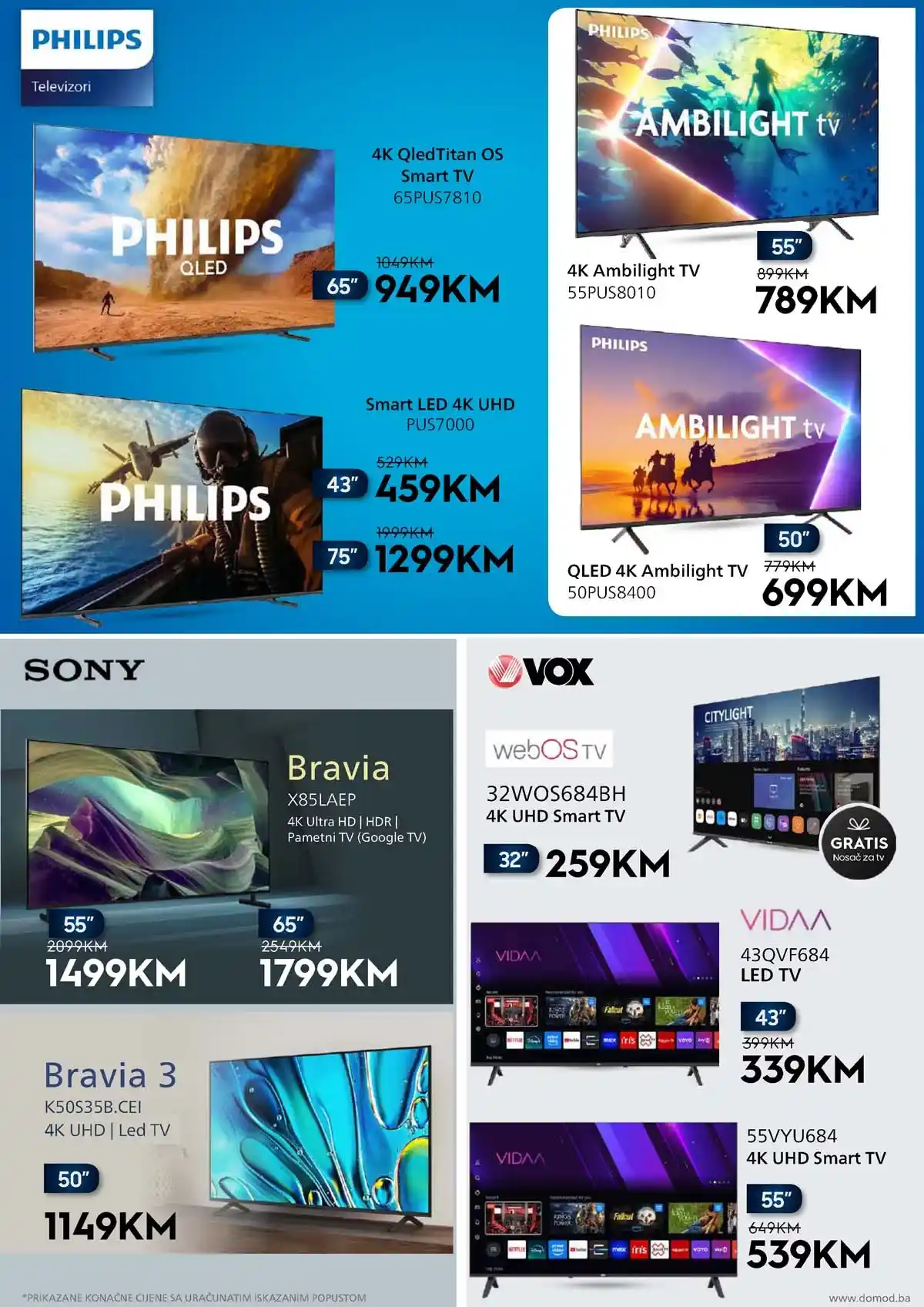 DOMOD katalog strana 3 – sniženja tehnike, bijele tehnike i kućnih aparata Bosna i Hercegovina