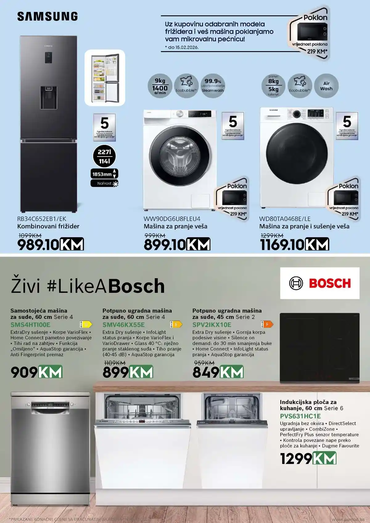 DOMOD katalog strana 6 – sniženja tehnike, bijele tehnike i kućnih aparata Bosna i Hercegovina