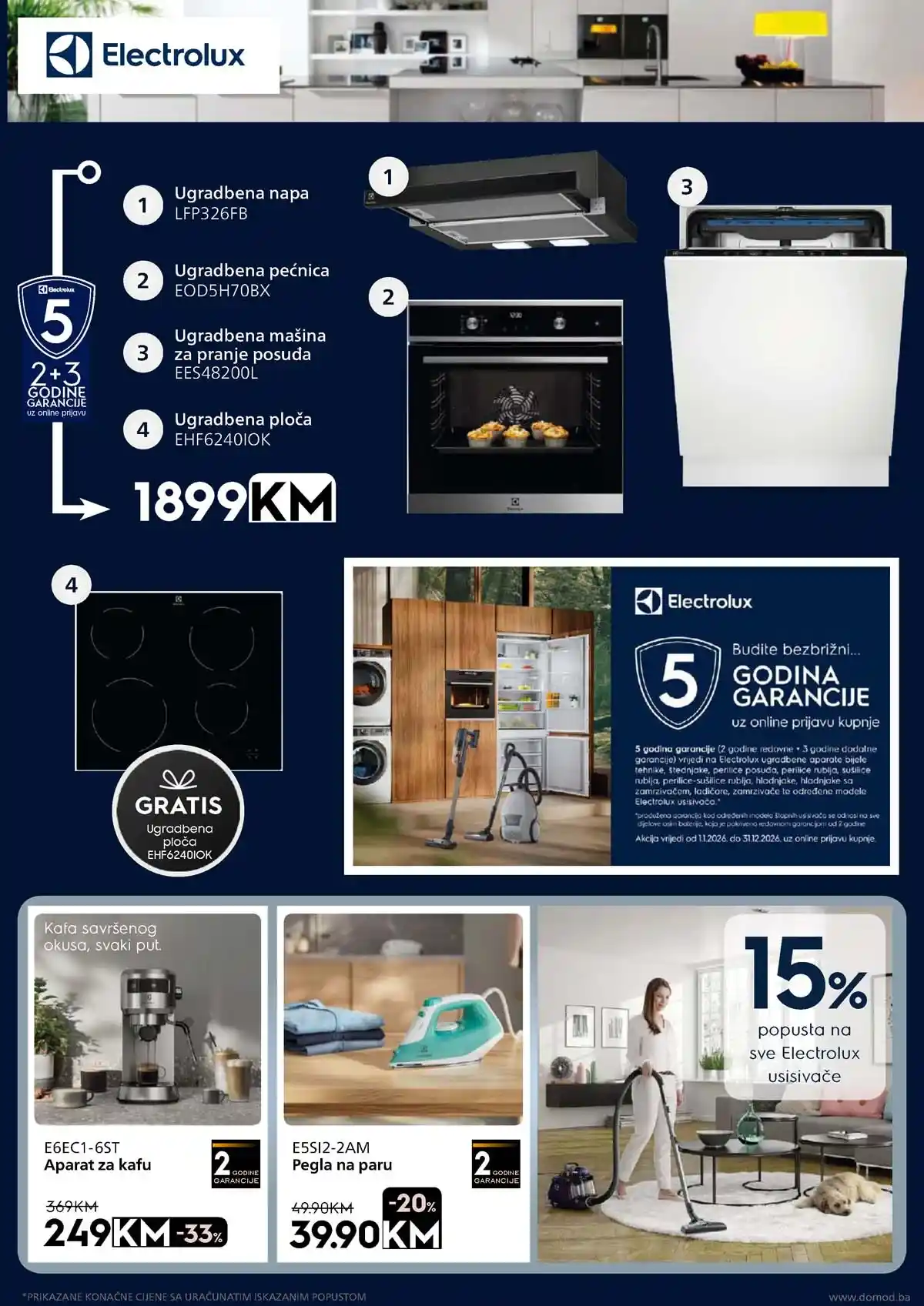 DOMOD katalog strana 8 – sniženja tehnike, bijele tehnike i kućnih aparata Bosna i Hercegovina