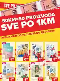 Đurić Supermarketi akcija – Sve za 1 KM - 50 proizvoda sniženja do 28. januara 2026