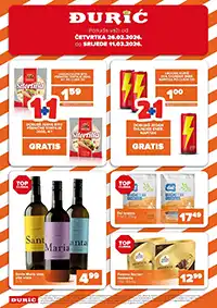 Đurić Supermarketi katalog sniženja do 11. marta 2026