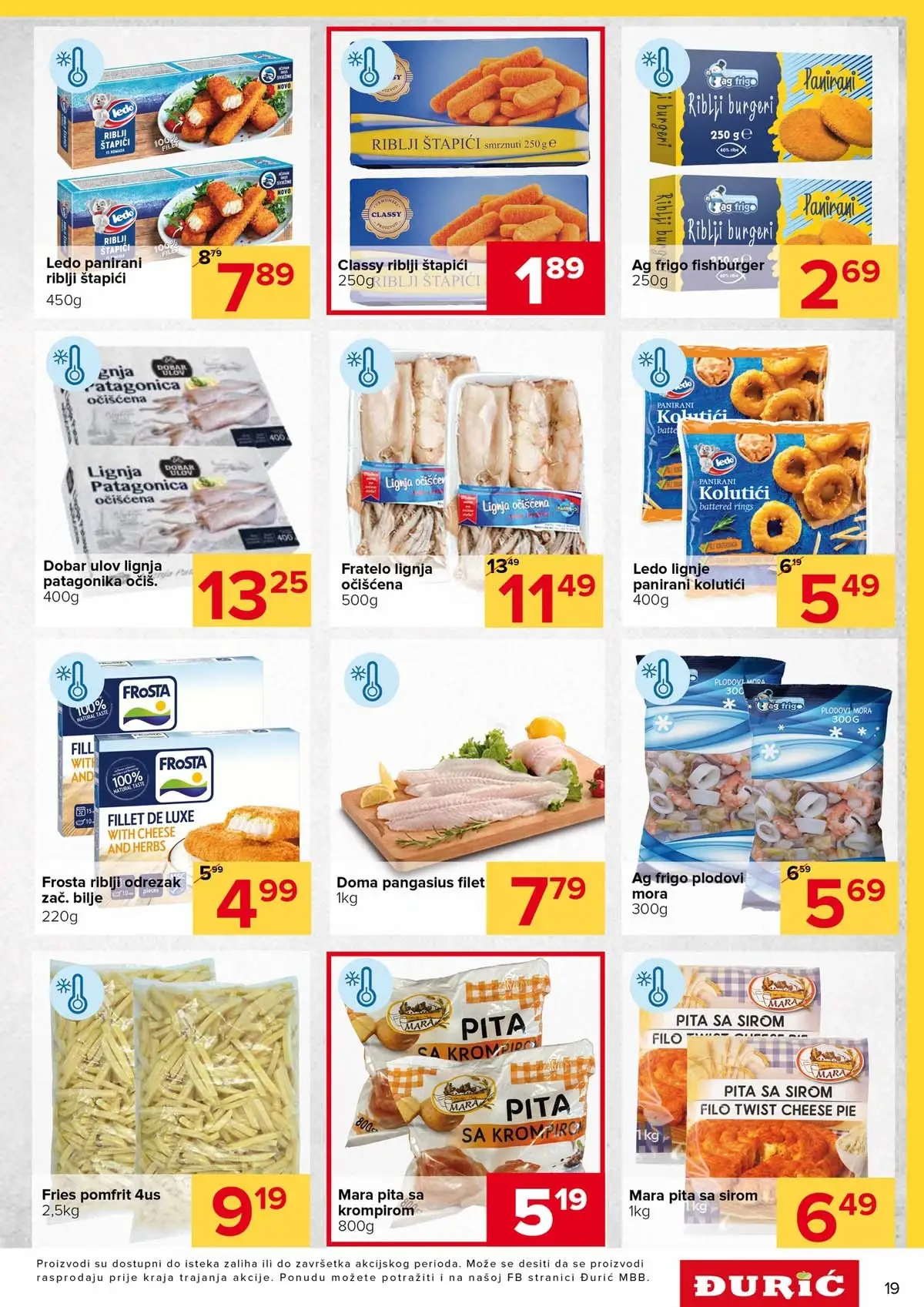 Đurić katalog sniženja do 12. aprila 2026 – prehrana i kućne potrepštine stranica 19