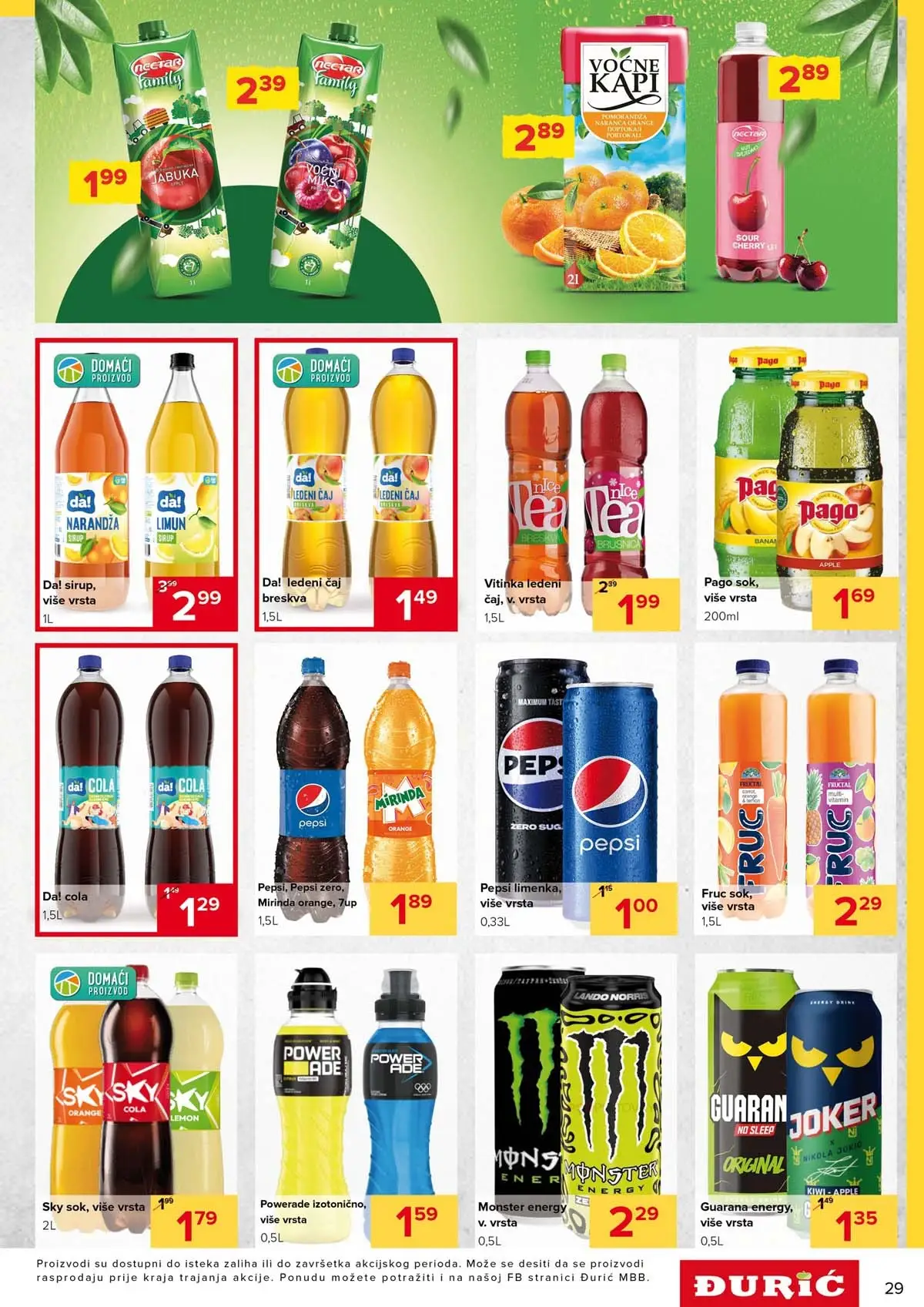 Đurić katalog sniženja do 12. aprila 2026 – prehrana i kućne potrepštine stranica 29