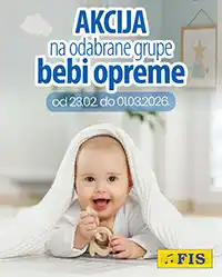 FIS akcija – 20% na bebi opremu do 01. marta 2026