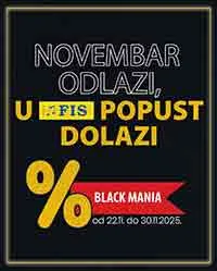 FIS Black Friday – Black Mania akcija novembar 2025
