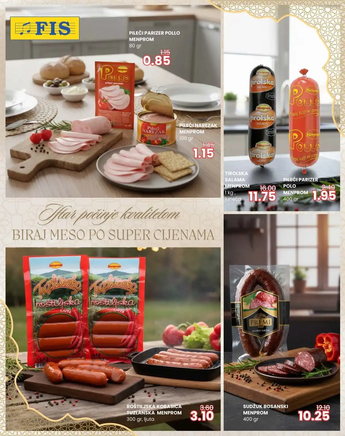 FIS Ramazanska ponuda prehrambeni proizvodi i pića na sniženju do 01. marta 2026