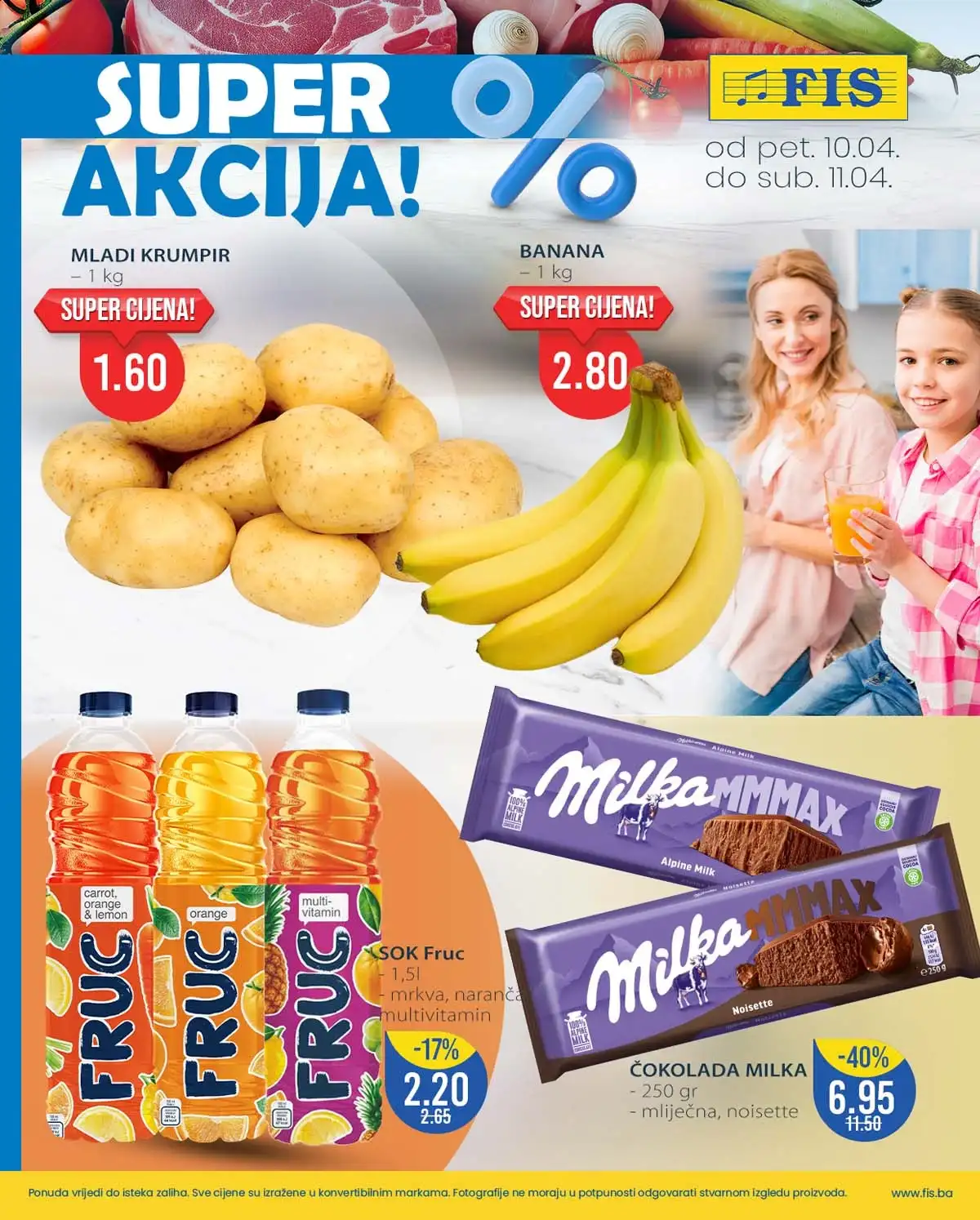 FIS vikend akcija do 40% sniženja prehrana i kućne potrepštine katalog april 2026