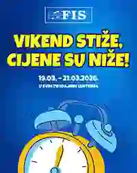 FIS vikend akcija „Vikend stiže, cijene su niže“ – neprehrana na sniženju do 21.03.2026