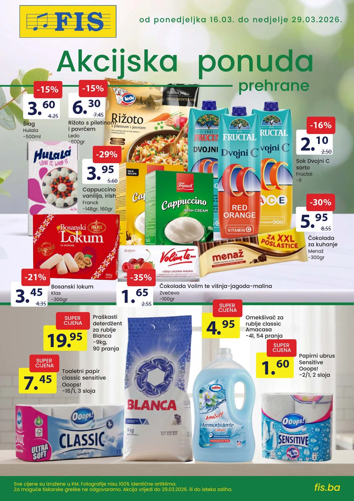 FIS akcija prehrane i hemije – katalog sniženja do 29. marta 2026