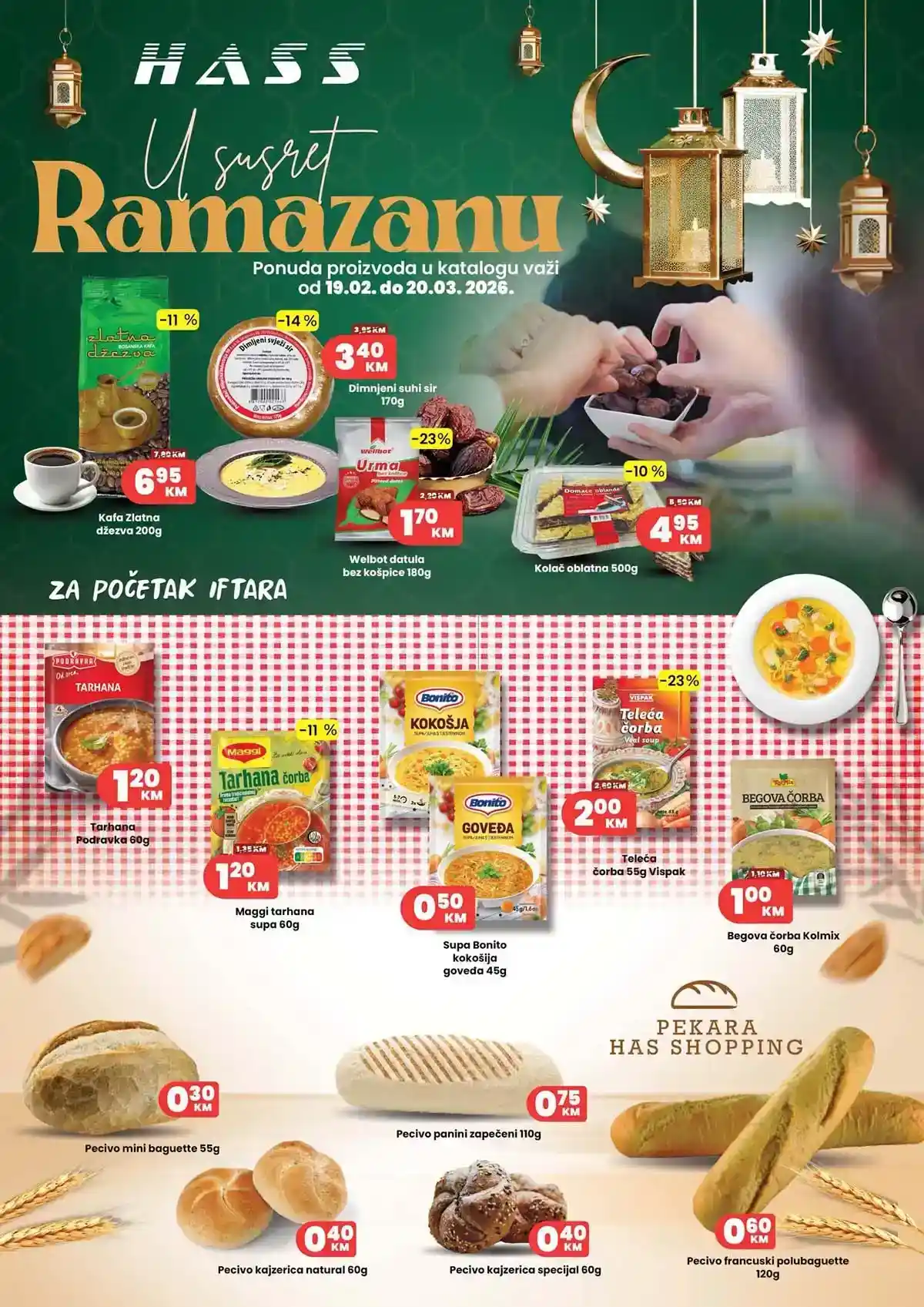 Hass Komerc akcija U susret Ramazanu katalog sniženja prehrane i kućnih proizvoda do 20. marta 2026