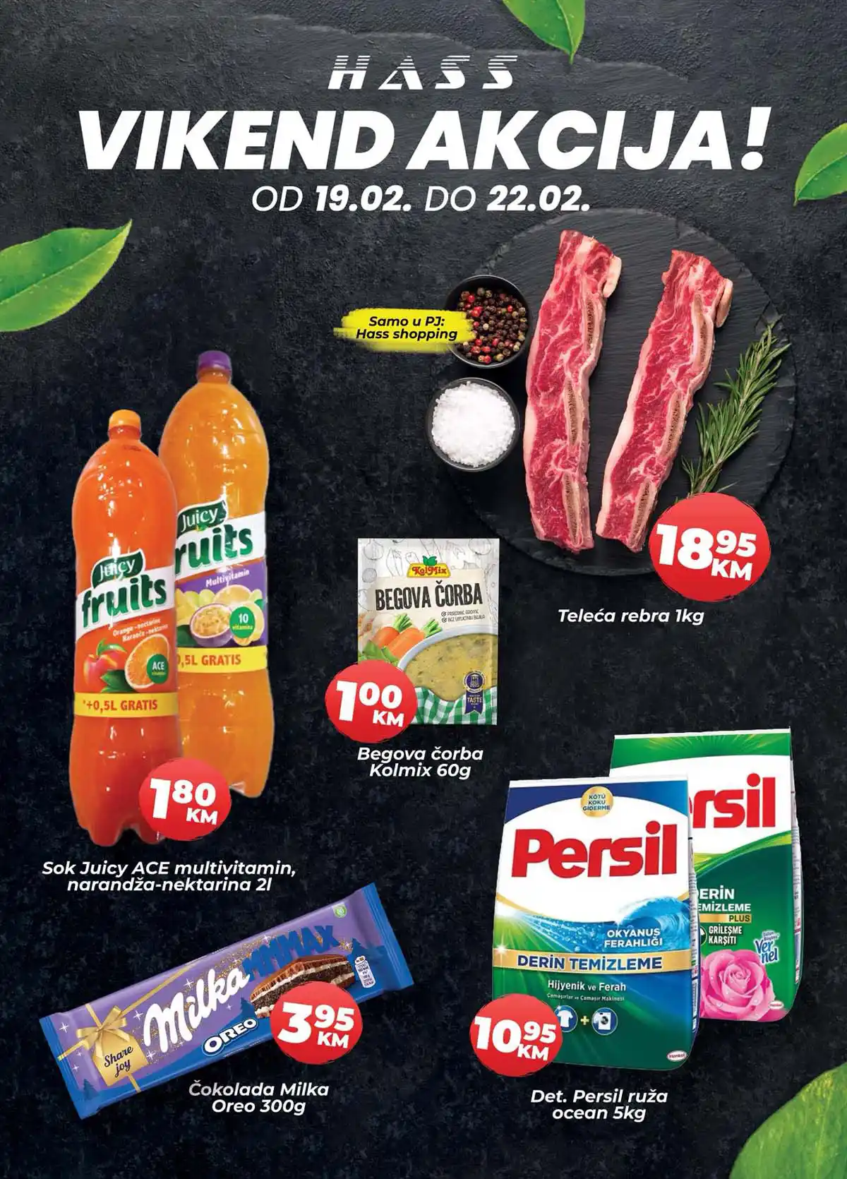 Hass Komerc katalog vikend akcija sniženja prehrane do 22 februara 2026