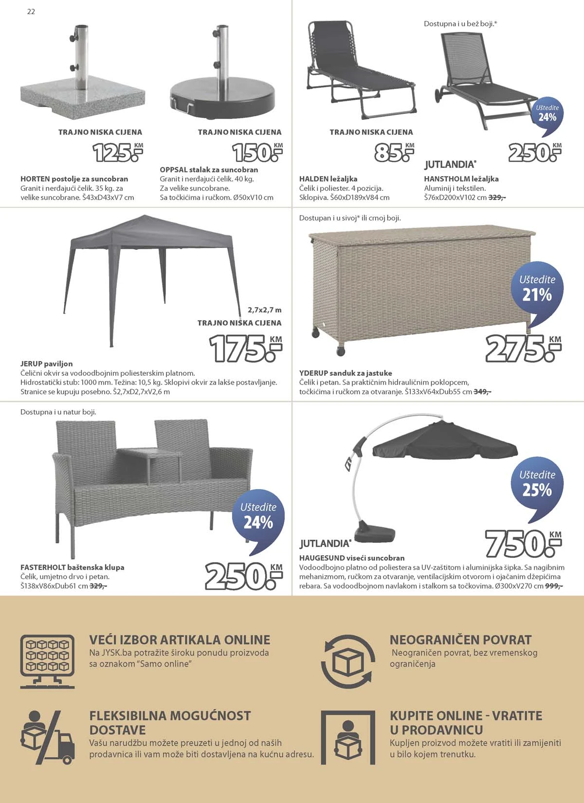 JYSK akcija katalog sniženja namještaja do 24.03.2026 strana 22