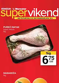Konzum i Mercator vikend akcija – sniženja do 55% do 09.03.2026