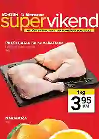 Konzum i Mercator vikend akcija – sniženja do 22. decembra 2025.