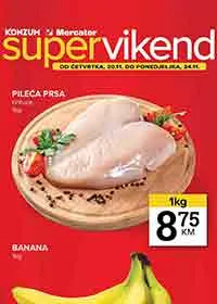 Konzum i Mercator vikend akcija – sniženja do 24. novembra 2025.