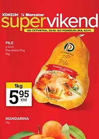 KONZUM i MERCATOR Vikend akcija sniženja do 03.11.2025.