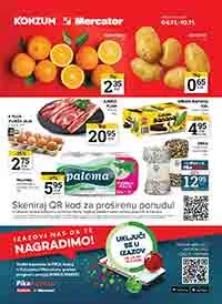 Konzum i Mercator Akcija Katalog sniženja do 10.11.2025