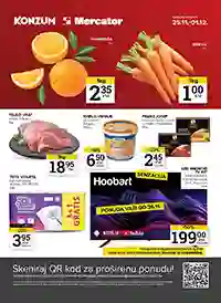 Konzum i Mercator Akcija Katalog sniženja do 01.12.2025
