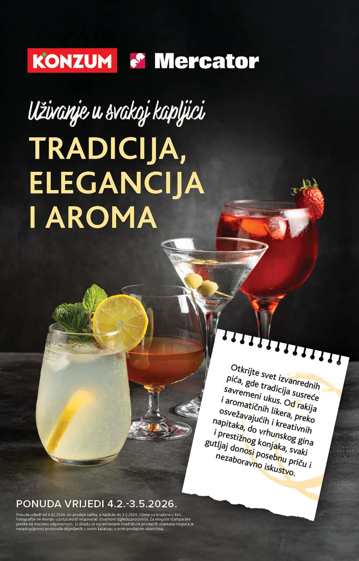 Konzum i Mercator katalog pića sniženja maj 2026 strana 1