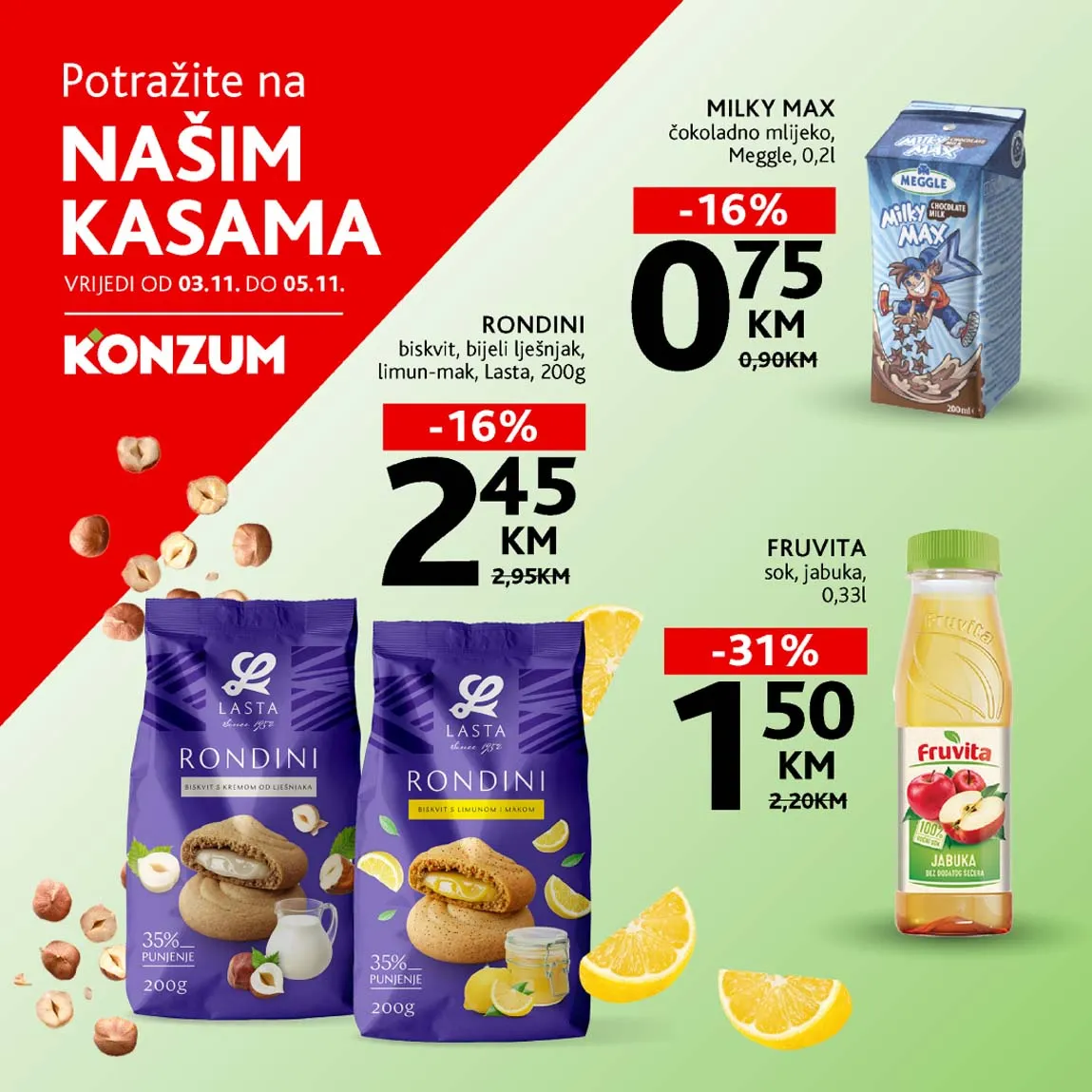 konzum sniženja na kasama