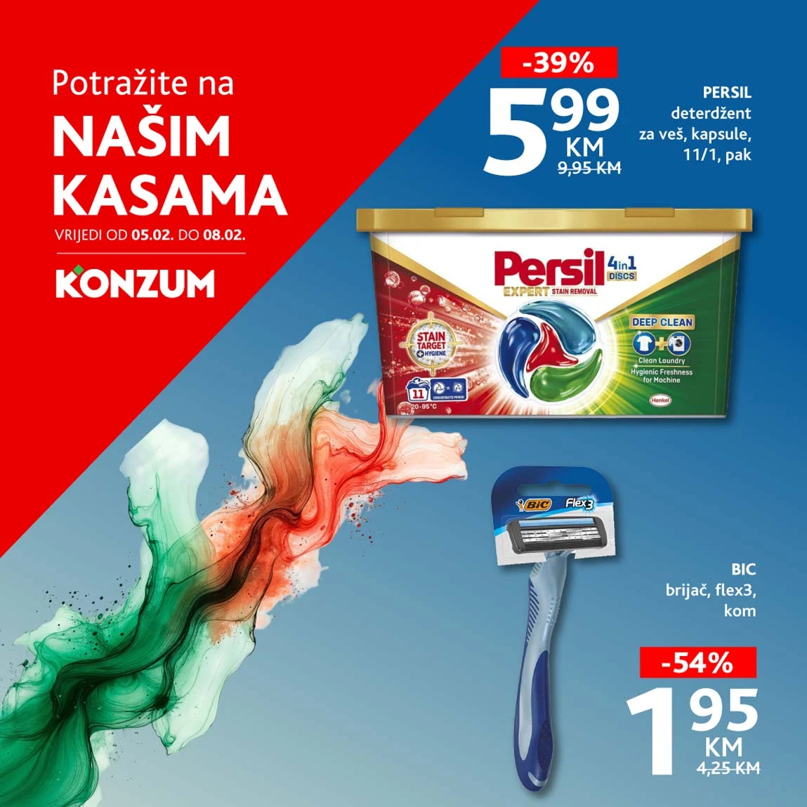 konzum sniženja na kasama
