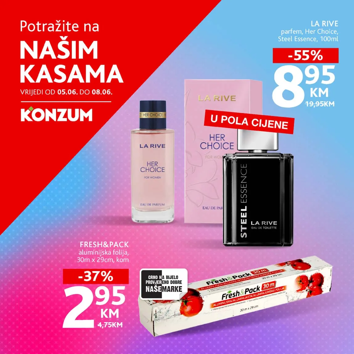 KONZUM Akcija Sniženja na kasama do 08.06.2025