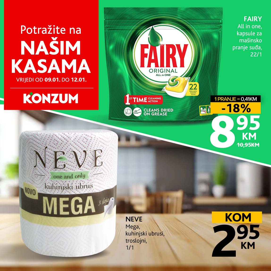 konzum sniženja na kasama