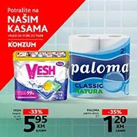 KONZUM i MERCATOR Akcija Top prodaja na kasama sniženja do 14.09.2025
