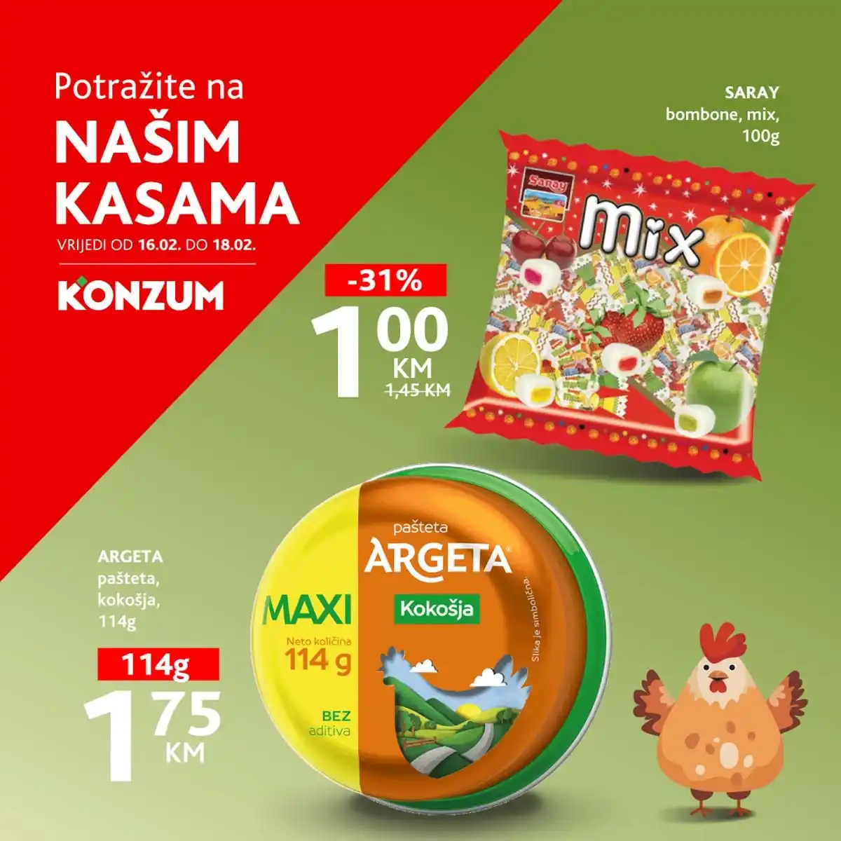 konzum sniženja na kasama