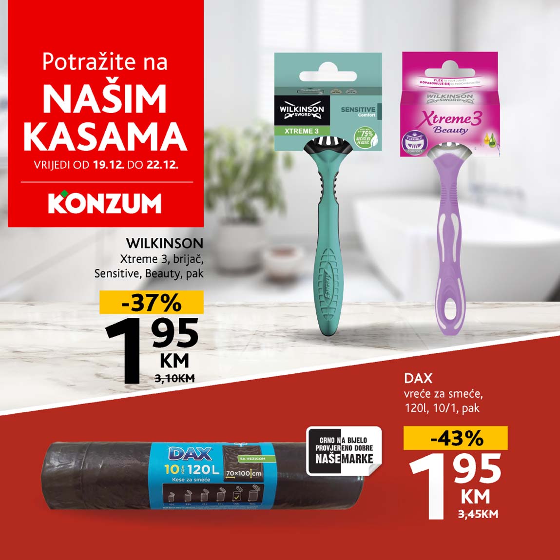 konzum sniženja na kasama