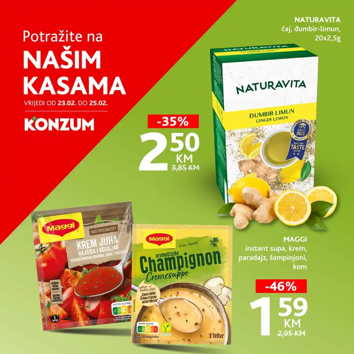 konzum sniženja na kasama