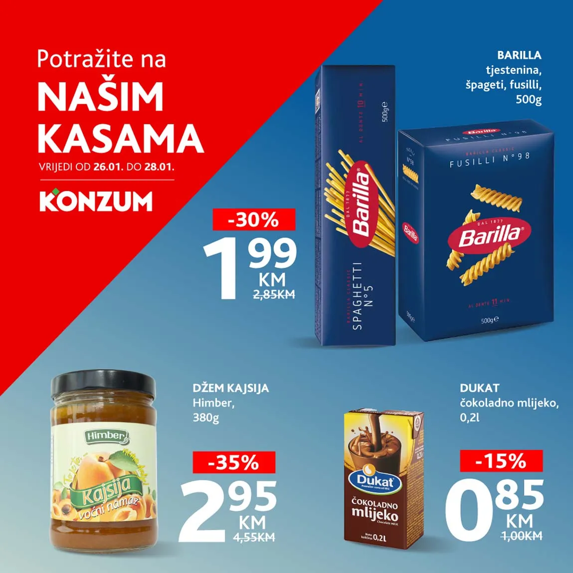 konzum sniženja na kasama