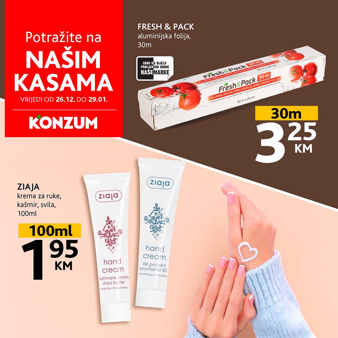 konzum sniženja na kasama