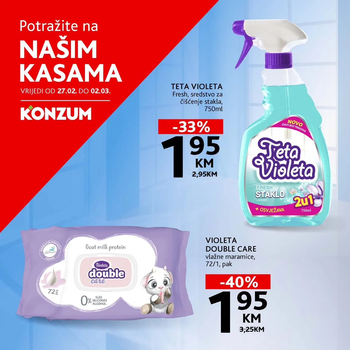 KONZUM Akcija Sniženja na kasama do 02.03.2025