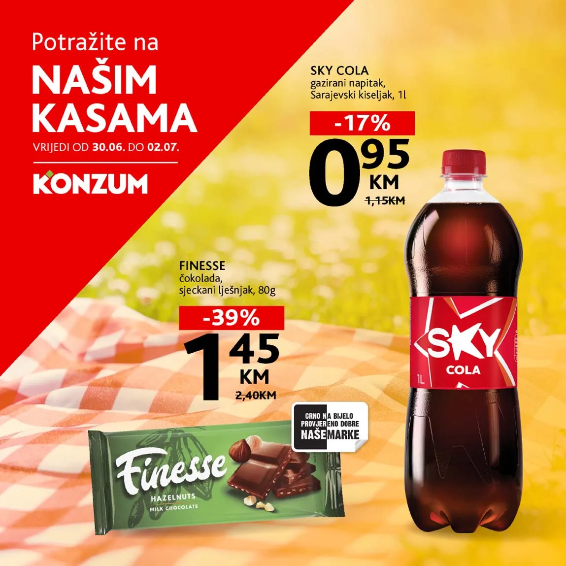 konzum sniženja na kasama