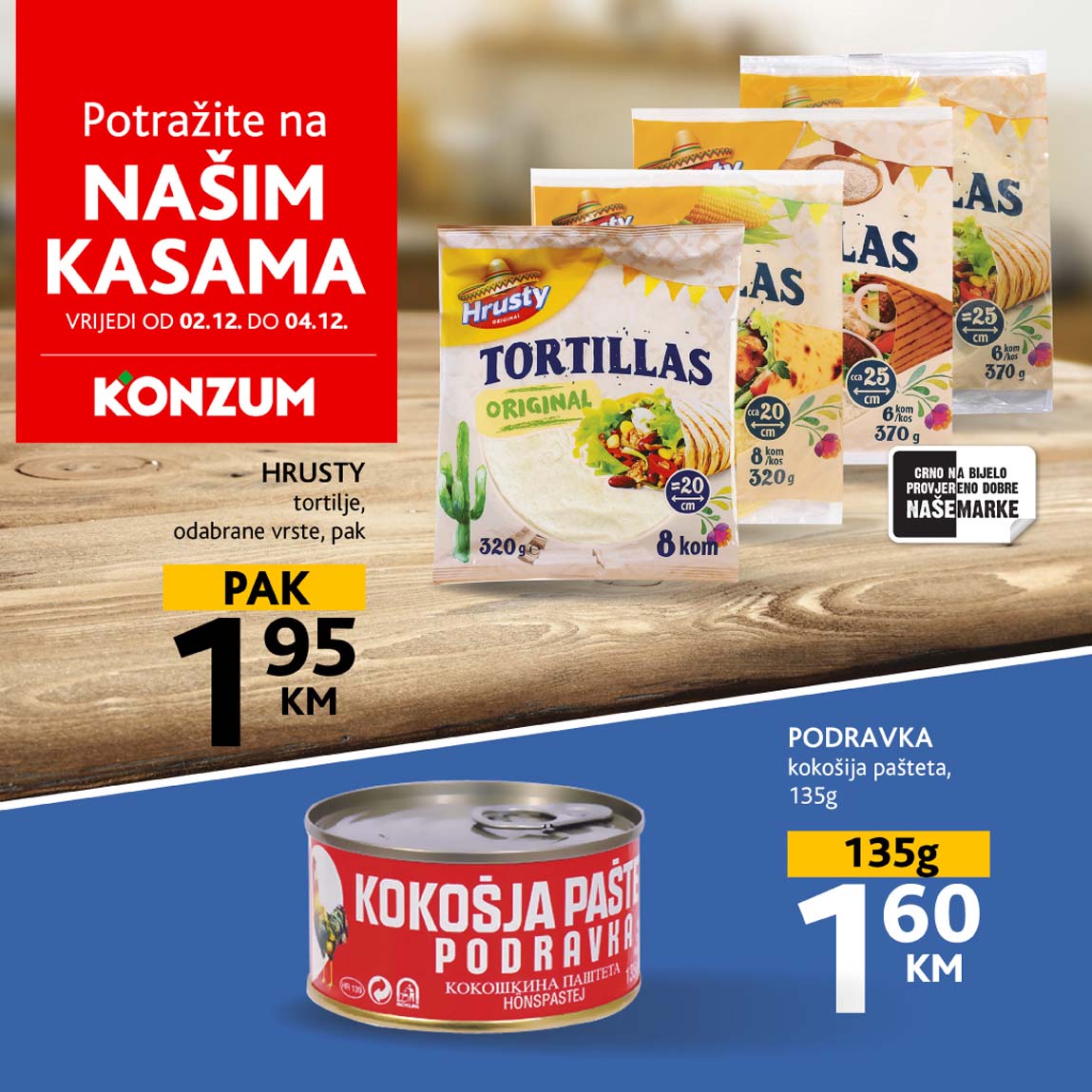 konzum sniženja na kasama