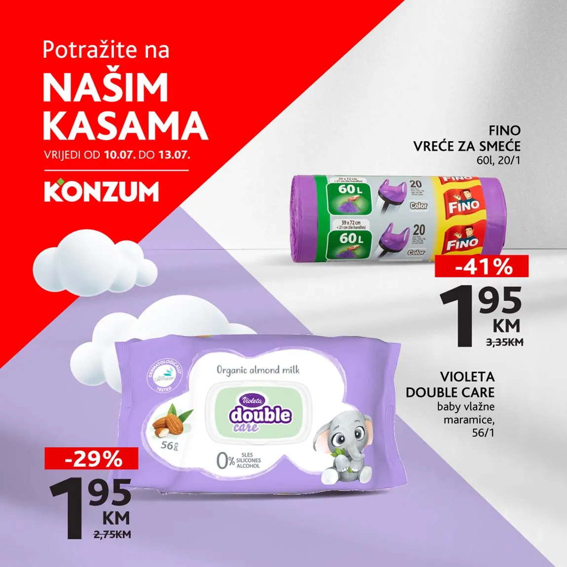 konzum sniženja na kasama