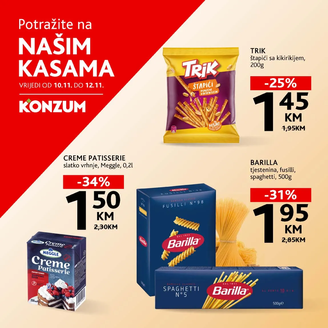 konzum sniženja na kasama