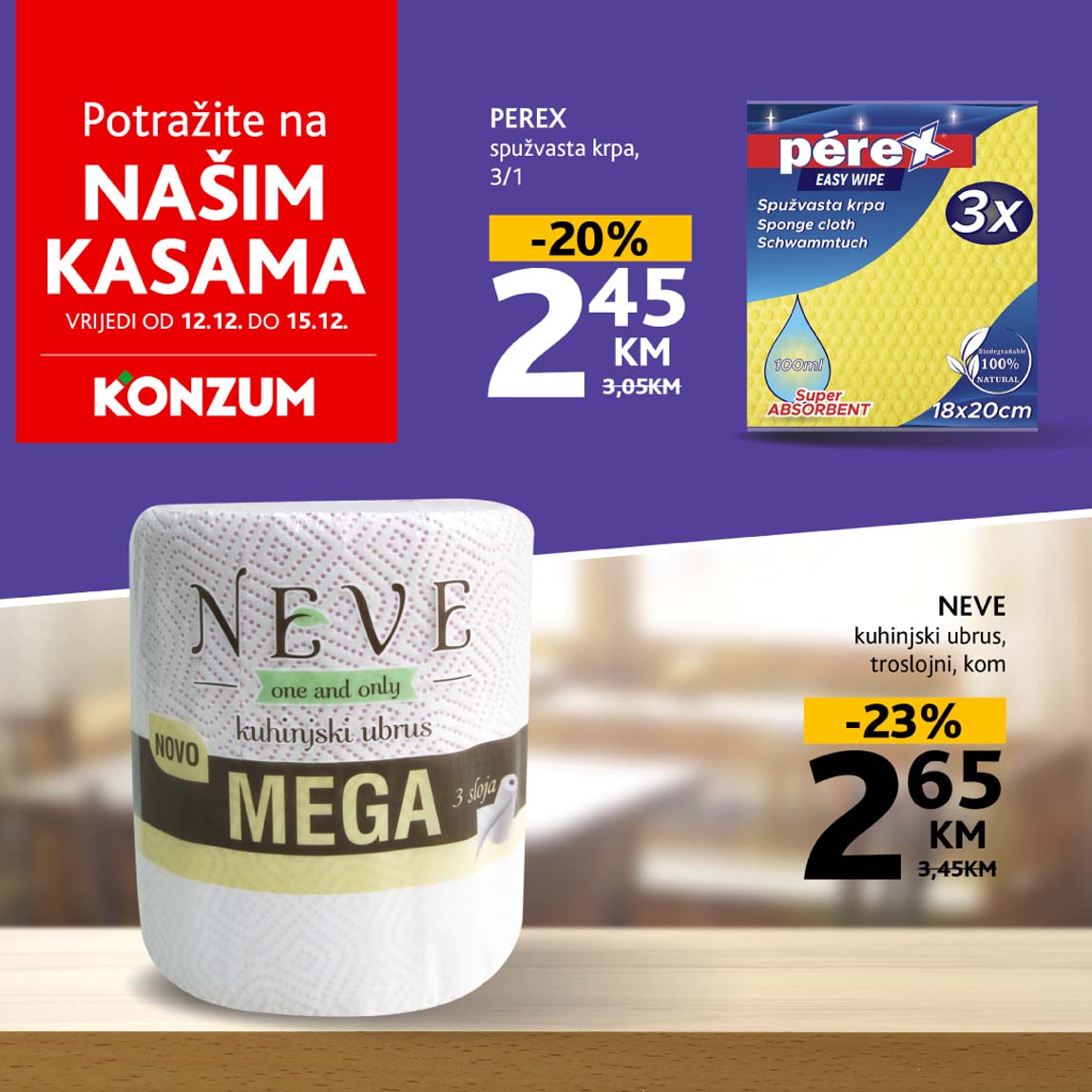 konzum sniženja na kasama