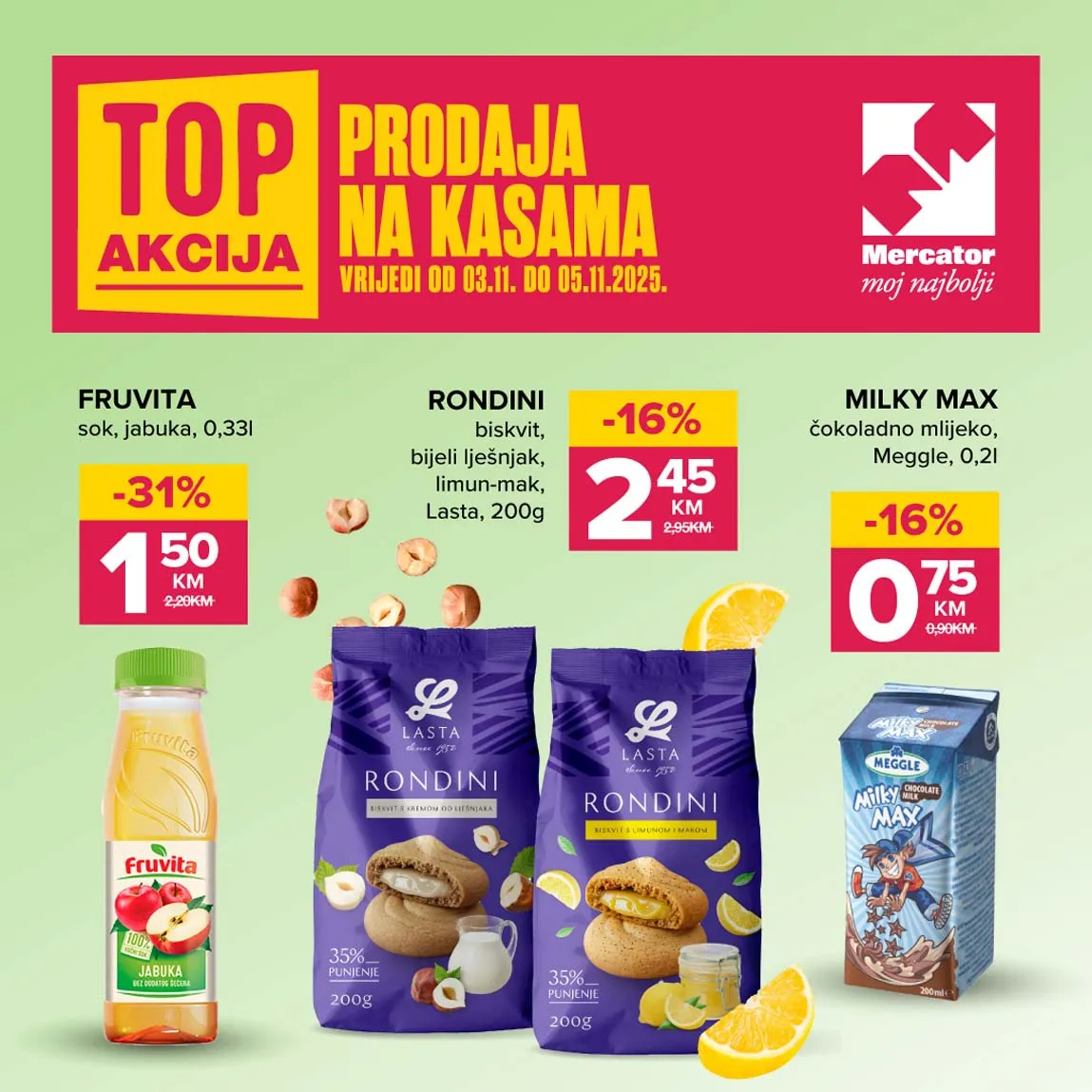 konzum sniženja na kasama