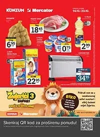 Konzum i Mercator Akcija Katalog sniženja do 20.10.2025