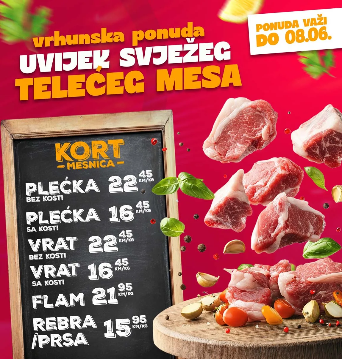 KORT akcija Telećeg mesa sniženja do 08.06.2025